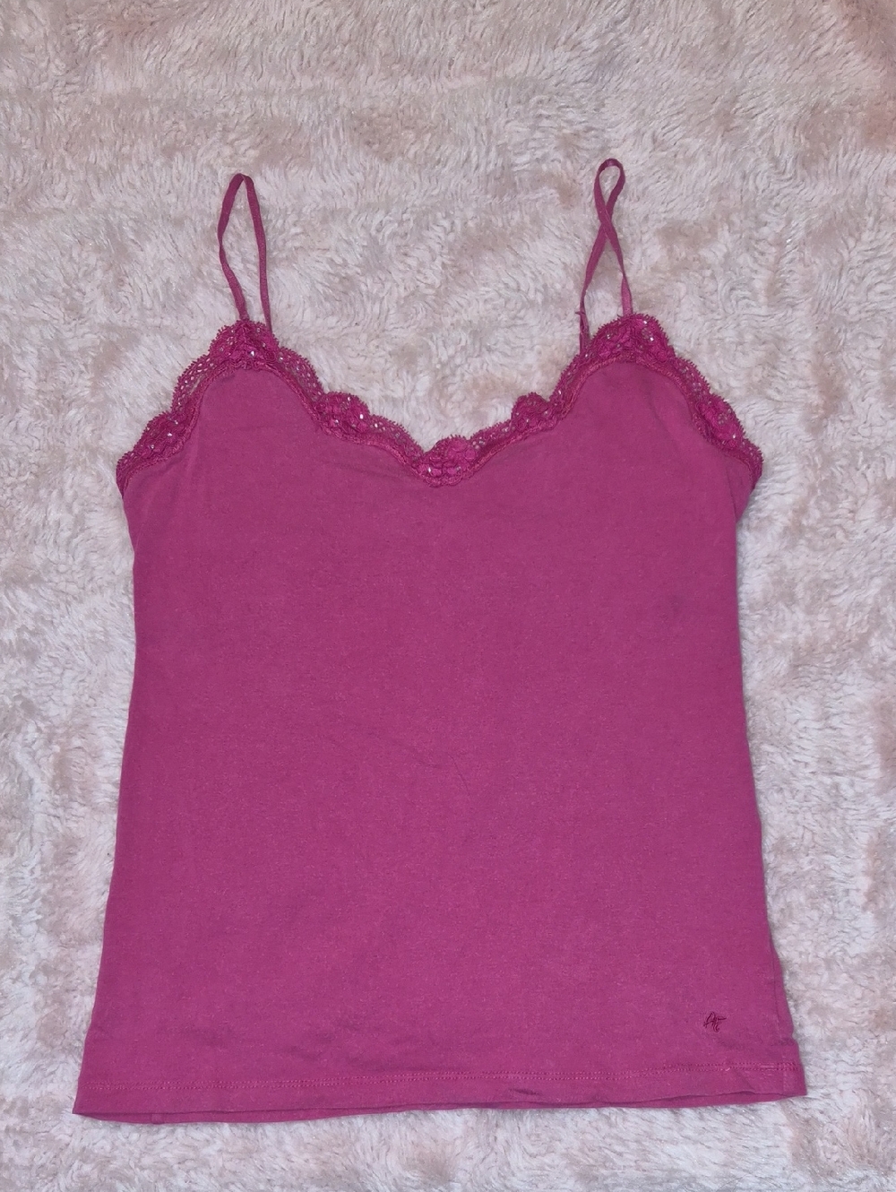 American Eagle Outfitters Pink Lace-Trim Camisole